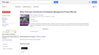 
                            7. Wiley Pathways Introduction to Database Management Project Manual
