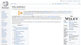 
                            9. Wiley (publisher) - Wikipedia