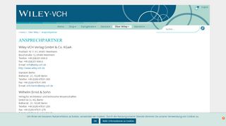 
                            12. Wiley-VCH - Ansprechpartner