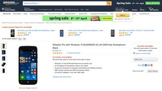 
                            12. Wileyfox Pro with Windows 10 BUSINESS 4G UK SIM-Free: Amazon ...