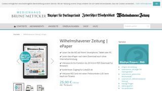 
                            2. Wilhelmshavener Zeitung: epaper