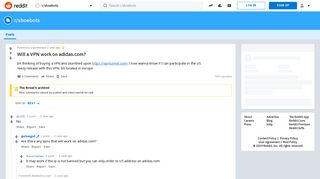 
                            1. Will a VPN work on adidas.com? : shoebots - Reddit