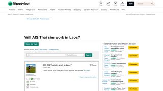 
                            8. Will AIS Thai sim work in Laos? - Thailand Forum - TripAdvisor