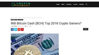 
                            6. Will Bitcoin Cash (BCH) Top 2018 Crypto Gainers? | The Crypto ...