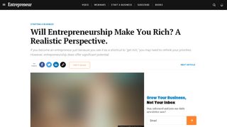 
                            8. Will Entrepreneurship Make You Rich? A Realistic Perspective.