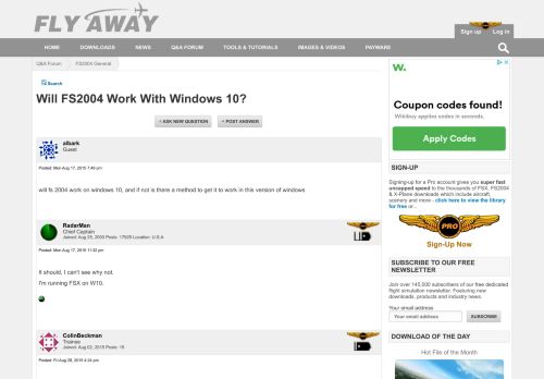 
                            12. Will FS2004 Work With Windows 10? - FS2004 General Forum