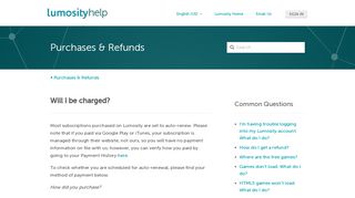 
                            11. Will I be charged? - Help Center Home - Lumosity