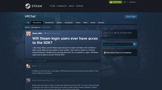 
                            3. Will Steam login users ever have acces to the SDK? :: VRChat ...