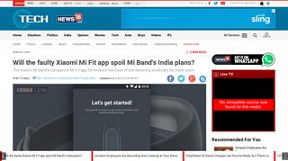 
                            10. Will the faulty Xiaomi Mi Fit app spoil Mi Band's India plans? - News18