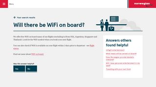 
                            6. Will there be WiFi on board?