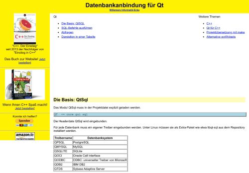 
                            7. Willemers Informatik Ecke: Qt mit SQL für C++ - Arnold Willemer