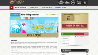 
                            6. William Hill Bingo – La Sala da Bingo Italiana con Ricchi Jackpot