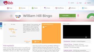 
                            11. William Hill Bingo | £25 Bingo Sign Up Bonus - Latest Bingo Bonuses