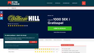 
                            4. William Hill Bonus » Recension & Guide » HÄMTA BONUS HÄR ...