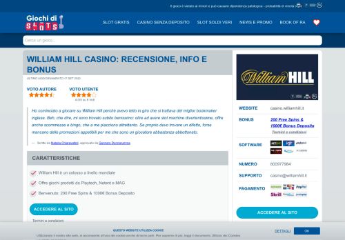 
                            9. William Hill Casino | Registrati adesso e ricevi 1000€ di Bonus