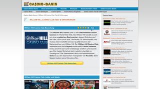 
                            9. William Hill Casino Test, Bewertung und Erfahrungen - Casino Basis