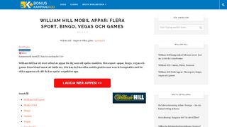 
                            3. William Hill Mobil appar: Flera sport, bingo, vegas och games