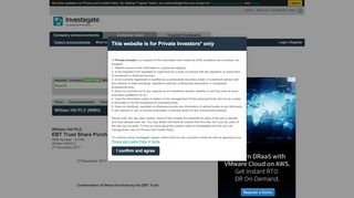 
                            11. William Hill PLC: EBT Trust Share Purchase - InvestEgate