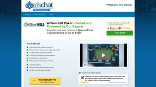 
                            5. William Hill Poker 2019 - $2000 FREE WH Poker Bonus! - CardsChat