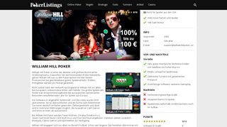 
                            13. William Hill Poker Review - Wir bewerten William Hill - PokerZeit