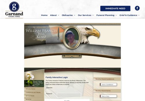 
                            7. William Kemp Login - Elkhart, Kansas | Garnand Funeral Homes ...