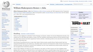 
                            10. William Shakespeares Romeo + Julia – Wikipedia