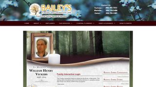 
                            13. William Vickers Login - Yorkton, Saskatchewan | Bailey's Funeral and ...