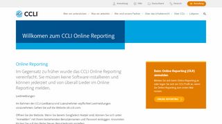 
                            4. Willkomen zum CCLI Online Reporting – CCLI
