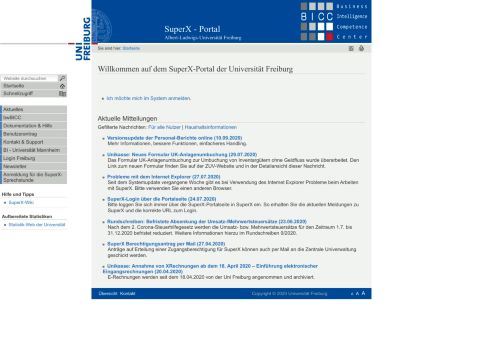 
                            1. Willkommen auf dem SuperX-Portal der Universität Freiburg ...