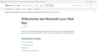 
                            2. Willkommen bei Microsoft Lync Web App - Lync - Office Support