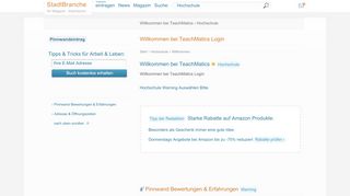 
                            13. Willkommen bei TeachMatics › Hochschule - StadtBranche.de