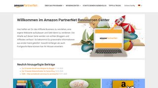 
                            6. Willkommen im Amazon PartnerNet Ressourcen Center