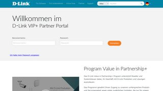 
                            3. Willkommen im D-Link VIP+ Partner Portal | D-Link Deutschland