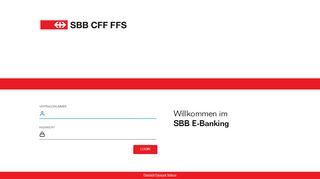 
                            1. Willkommen im E-Banking der SBB CFF FFS