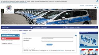 
                            13. Willkommen im Internetangebot der hessischen Polizei - Hilfe - Login