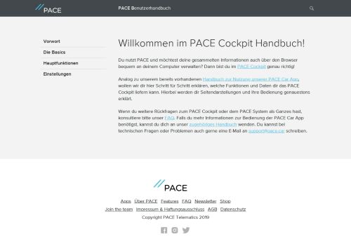 
                            2. Willkommen im PACE Cockpit Handbuch! | PACE Benutzerhandbuch