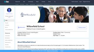 
                            7. Willowfield School - Tes Jobs