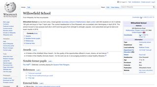 
                            6. Willowfield School - Wikipedia