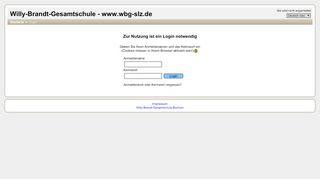 
                            3. Willy-Brandt-Gesamtschule - www.wbg-slz.de: Login