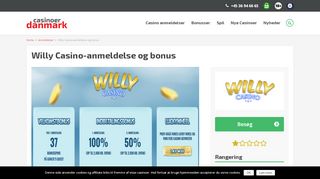 
                            11. Willy Casino-anmeldelse: 37 free spins & 2000 kr. i casino bonus