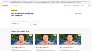 
                            12. Wim Hof Method Workshop: fundamentals Tickets, Sat 16 Feb 2019 at ...