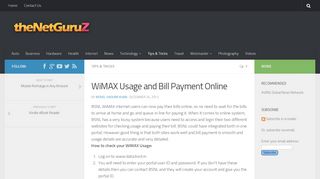 
                            8. WiMAX Usage and Bill Payment Online - theNetGuruZ Tech Blog ...