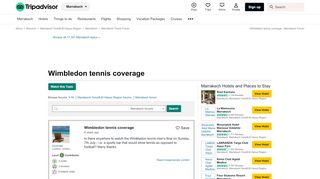 
                            11. Wimbledon tennis coverage - Marrakech Forum - TripAdvisor