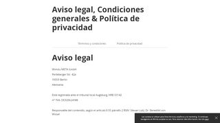 
                            3. Wimdu - Información Legal