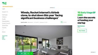 
                            13. Wimdu, Rocket Internet's Airbnb clone, to shut down this year 'facing ...