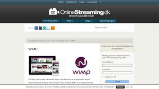 
                            2. WiMP • Læs alt om musiktjenesten WiMP • OnlineStreaming.dk