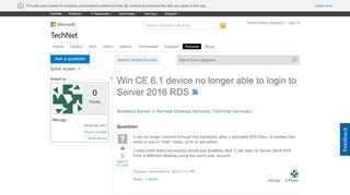 
                            1. Win CE 6.1 device no longer able to login to Server 2016 RDS ...