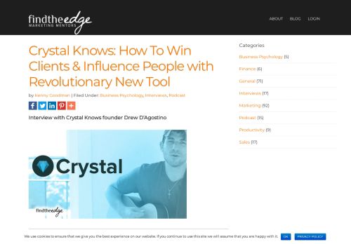 
                            9. Win Clients & Influence People with Crystal Knows - Find The Edge