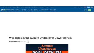 
                            13. Win prizes in the Auburn Undercover Bowl Pick 'Em - 247Sports