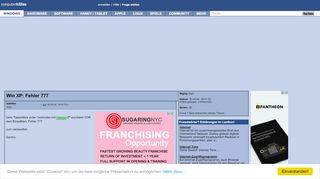 
                            7. Win XP: Fehler 777 (sambo) - Computerhilfen.de